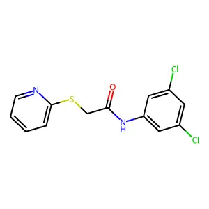 N-(3,5-dichlorophenyl)-2-(pyridin-2-ylsulfanyl)acetamide structure