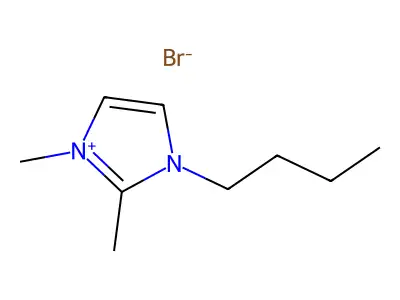 1-Butyl-2,3-dimethylimidazolium bromide structure