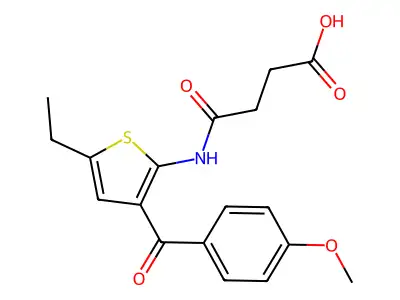 4-[[5-Ethyl-3-(4-methoxybenzoyl)thiophen-2-yl]amino]-4-oxobutanoic acid structure
