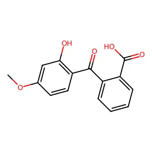 2-Hydroxy-4-methoxy-2'-carboxybenzophenone structure