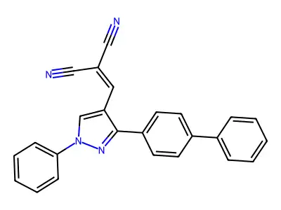 2-[(3-[1,1'-biphenyl]-4-yl-1-phenyl-1H-pyrazol-4-yl)methylene]malononitrile structure