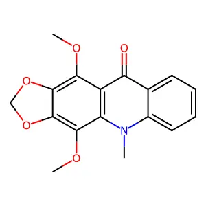 蜜茱萸元碱 structure