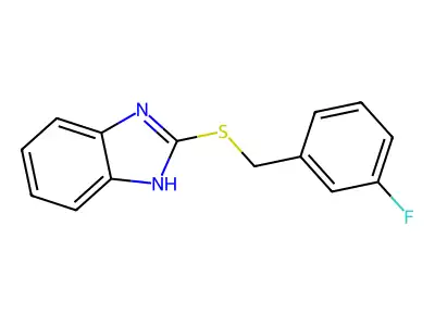 2-[(3-fluorophenyl)methylsulfanyl]-1H-benzimidazole structure