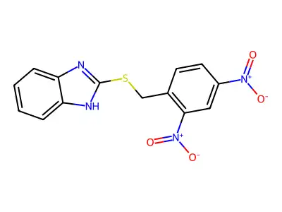 2-(2,4-Dinitrobenzylthio)-1H-benzo[d]imidazole structure