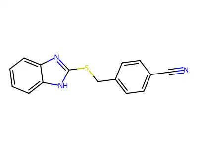 4-(1H-benzimidazol-2-ylsulfanylmethyl)benzonitrile structure