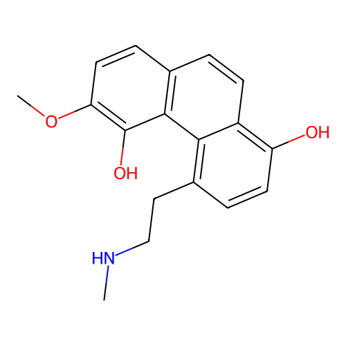6-Methoxy-4-[2-(methylamino)ethyl]phenanthrene-1,5-diol structure