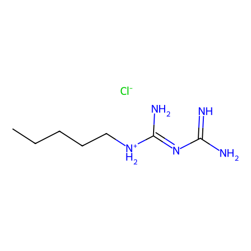 Biguanide, 1-pentyl-, monohydrochloride structure