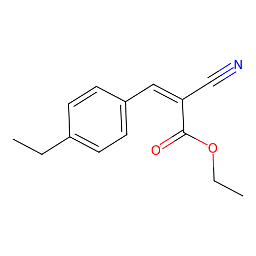 Ethyl 2-cyano-3-(4-ethylphenyl)prop-2-enoate structure
