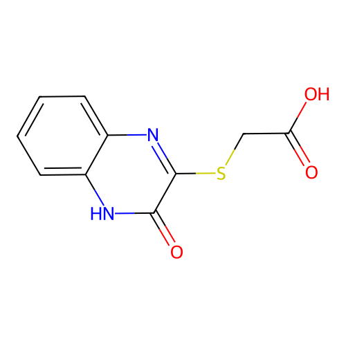 2-(3-Hydroxyquinoxalin-2-ylthio)acetic acid structure