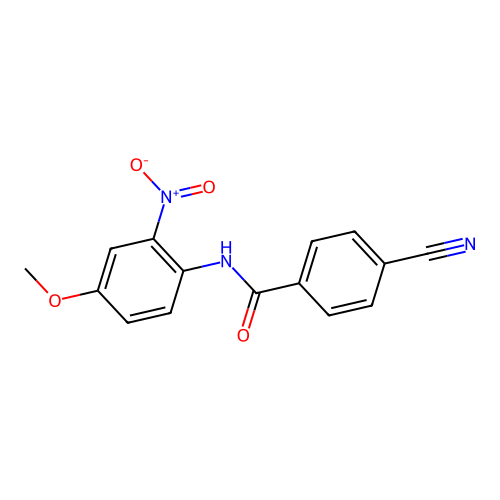 4-cyano-N-(4-methoxy-2-nitrophenyl)benzamide structure