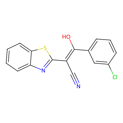 2-(1,3-Benzothiazol-2-yl)-3-(3-chlorophenyl)-3-hydroxyprop-2-enenitrile structure