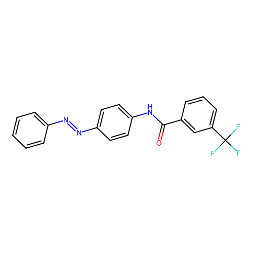 Benzamide, N-[4-(2-phenyldiazenyl)phenyl]-3-(trifluoromethyl)- structure
