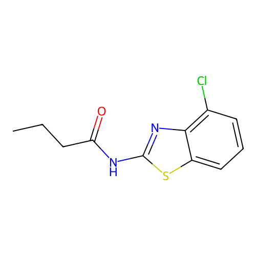 N-(4-chloro-1,3-benzothiazol-2-yl)butanamide structure