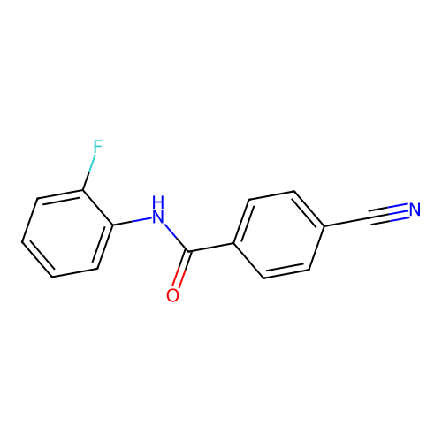 4-cyano-N-(2-fluorophenyl)benzamide structure