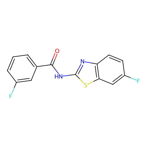 3-fluoro-N-(6-fluoro-1,3-benzothiazol-2-yl)benzamide structure