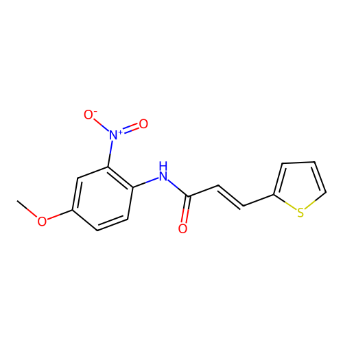 N-{2-nitro-4-methoxyphenyl}-3-(2-thienyl)acrylamide structure