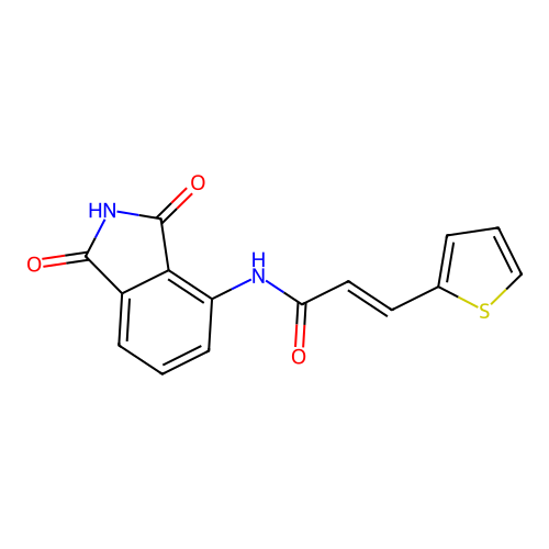 (E)-N-(1,3-dioxoisoindolin-4-yl)-3-(thiophen-2-yl)acrylamide structure