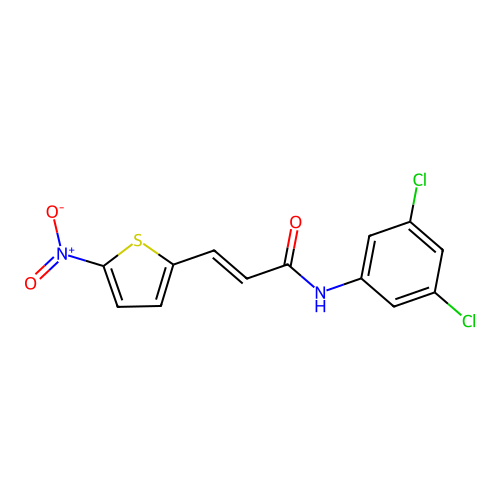 (E)-N-(3,5-dichlorophenyl)-3-(5-nitrothiophen-2-yl)acrylamide structure