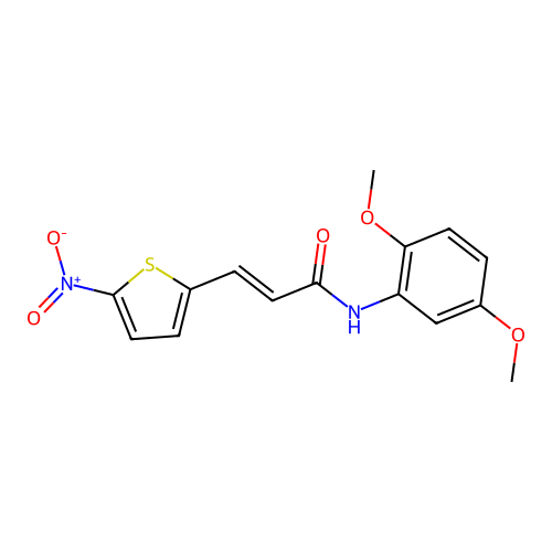 (E)-N-(2,5-dimethoxyphenyl)-3-(5-nitrothiophen-2-yl)acrylamide structure