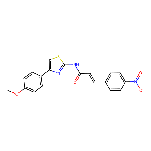 (E)-N-(4-(4-methoxyphenyl)thiazol-2-yl)-3-(4-nitrophenyl)acrylamide structure