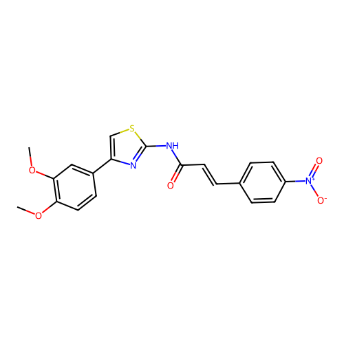 (E)-N-(4-(3,4-dimethoxyphenyl)thiazol-2-yl)-3-(4-nitrophenyl)acrylamide structure