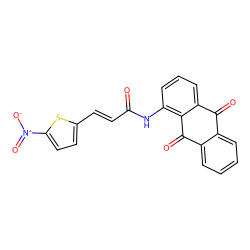 (E)-N-(9,10-dioxo-9,10-dihydroanthracen-1-yl)-3-(5-nitrothiophen-2-yl)acrylamide structure