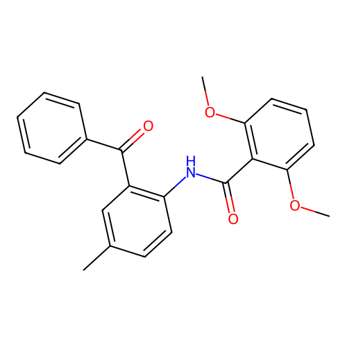 N-(2-benzoyl-4-methylphenyl)-2,6-dimethoxybenzamide structure
