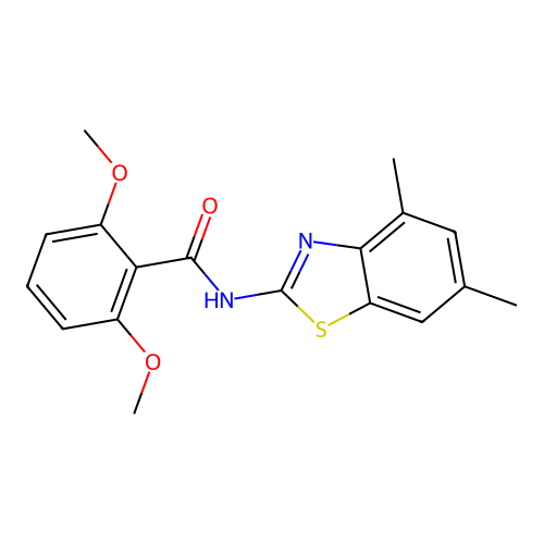 N-(4,6-dimethyl-1,3-benzothiazol-2-yl)-2,6-dimethoxybenzamide structure