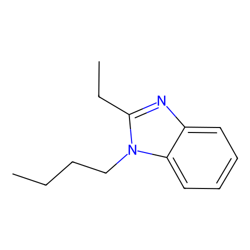 1-butyl-2-ethyl-1H-benzimidazole structure