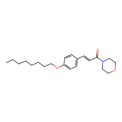 (E)-1-morpholino-3-(4-(octyloxy)phenyl)prop-2-en-1-one structure