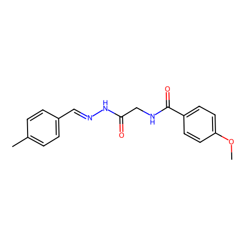 4-Methoxy-N-(2-(2-(4-methylbenzylidene)hydrazino)-2-oxoethyl)benzamide structure