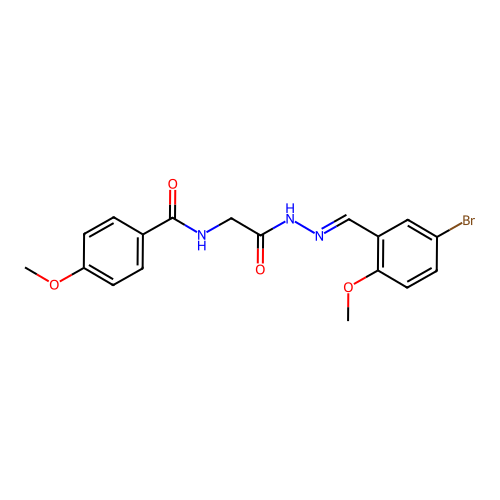 N-(2-(2-(5-Bromo-2-methoxybenzylidene)hydrazino)-2-oxoethyl)-4-methoxybenzamide structure