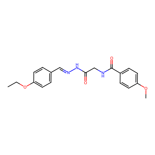 N-(2-(2-(4-Ethoxybenzylidene)hydrazino)-2-oxoethyl)-4-methoxybenzamide structure