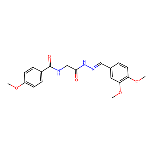 N-(2-(2-(3,4-Dimethoxybenzylidene)hydrazino)-2-oxoethyl)-4-methoxybenzamide structure