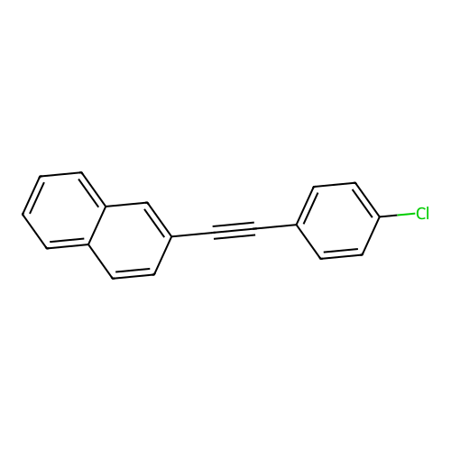 2-[2-(4-Chlorophenyl)ethynyl]naphthalene structure
