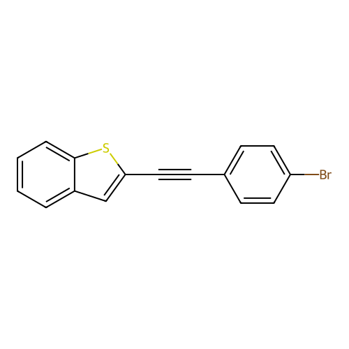 2-[2-(4-Bromophenyl)ethynyl]-1-benzothiophene structure