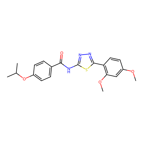 N-(5-(2,4-dimethoxyphenyl)-1,3,4-thiadiazol-2-yl)-4-isopropoxybenzamide structure