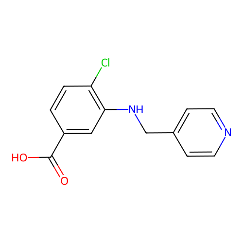 4-Chloro-3-[(4-pyridinylmethyl)amino]benzoic acid structure