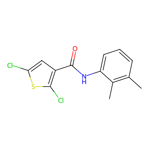 2,5-dichloro-N-(2,3-dimethylphenyl)thiophene-3-carboxamide structure