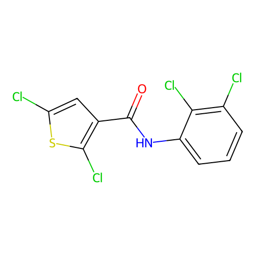 2,5-dichloro-N-(2,3-dichlorophenyl)thiophene-3-carboxamide structure