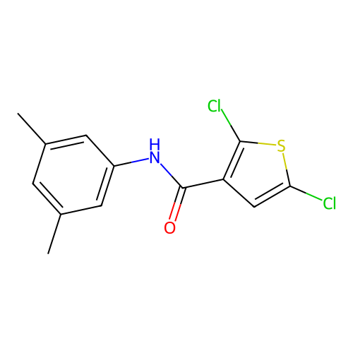 2,5-dichloro-N-(3,5-dimethylphenyl)thiophene-3-carboxamide structure