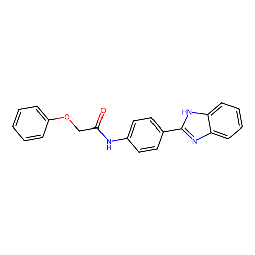 N-[4-(1H-benzimidazol-2-yl)phenyl]-2-phenoxyacetamide structure