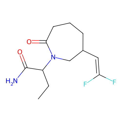 2-[6-(2,2-Difluoroethenyl)-2-oxoazepan-1-yl]butanamide structure