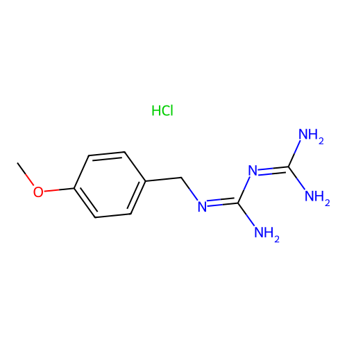 1-(p-Methoxybenzyl)biguanide monohydrochloride structure