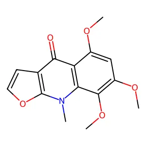 Furo(2,3-b)quinolin-4(9H)-one, 9-methyl-5,7,8-trimethoxy- structure