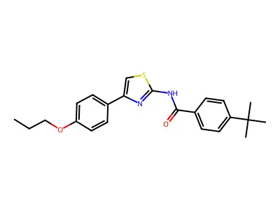 4-tert-butyl-N-[4-(4-propoxyphenyl)-1,3-thiazol-2-yl]benzamide structure