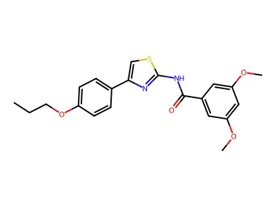 3,5-dimethoxy-N-[4-(4-propoxyphenyl)-1,3-thiazol-2-yl]benzamide structure