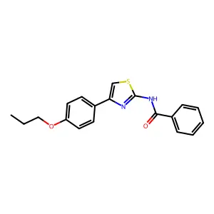 N-[4-(4-propoxyphenyl)-1,3-thiazol-2-yl]benzamide structure