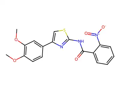 N-[4-(3,4-dimethoxyphenyl)-1,3-thiazol-2-yl]-2-nitrobenzamide structure
