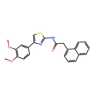 N-[4-(3,4-dimethoxyphenyl)-1,3-thiazol-2-yl]-2-(naphthalen-1-yl)acetamide structure